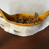 Handcrafted Flat Bottom Birch Bark Canoe